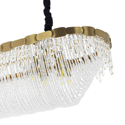 Люстра с хрустальными подвесками Riche Crystal Metal Chandelier 12