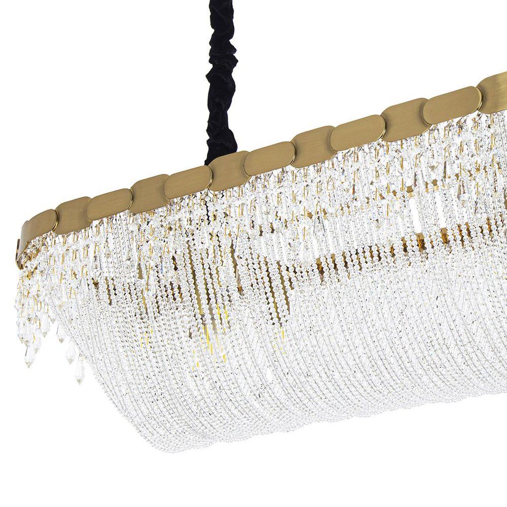 Люстра с хрустальными подвесками Riche Crystal Metal Chandelier 12