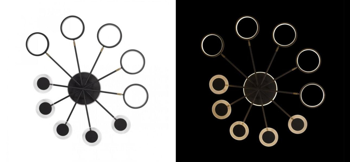 Люстра светодиодная BENDIK LIGHTING Black 10 плафонов