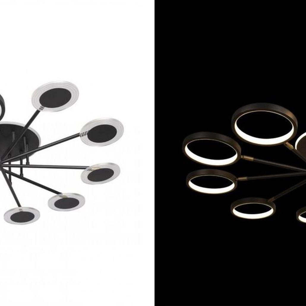 Люстра светодиодная BENDIK LIGHTING Black 10 плафонов