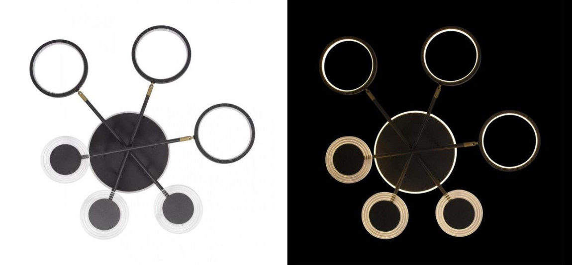 Люстра светодиодная BENDIK LIGHTING Black 6 плафонов