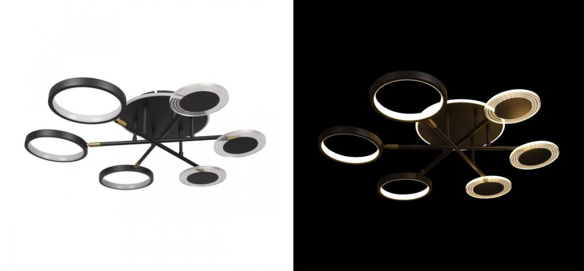Люстра светодиодная BENDIK LIGHTING Black 6 плафонов
