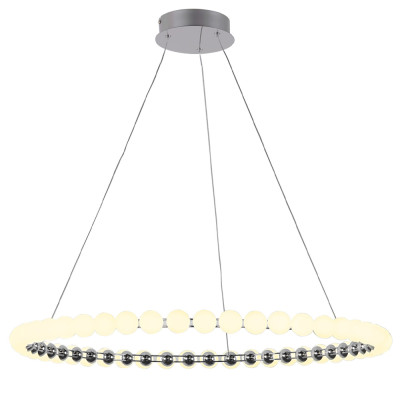 Люстра светодиодная кольцевая с круглыми плафонами белого цвета PEARLS Suspension 80