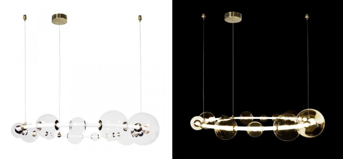 Люстра светодиодная кольцо Iona Necklace белая диаметр 107