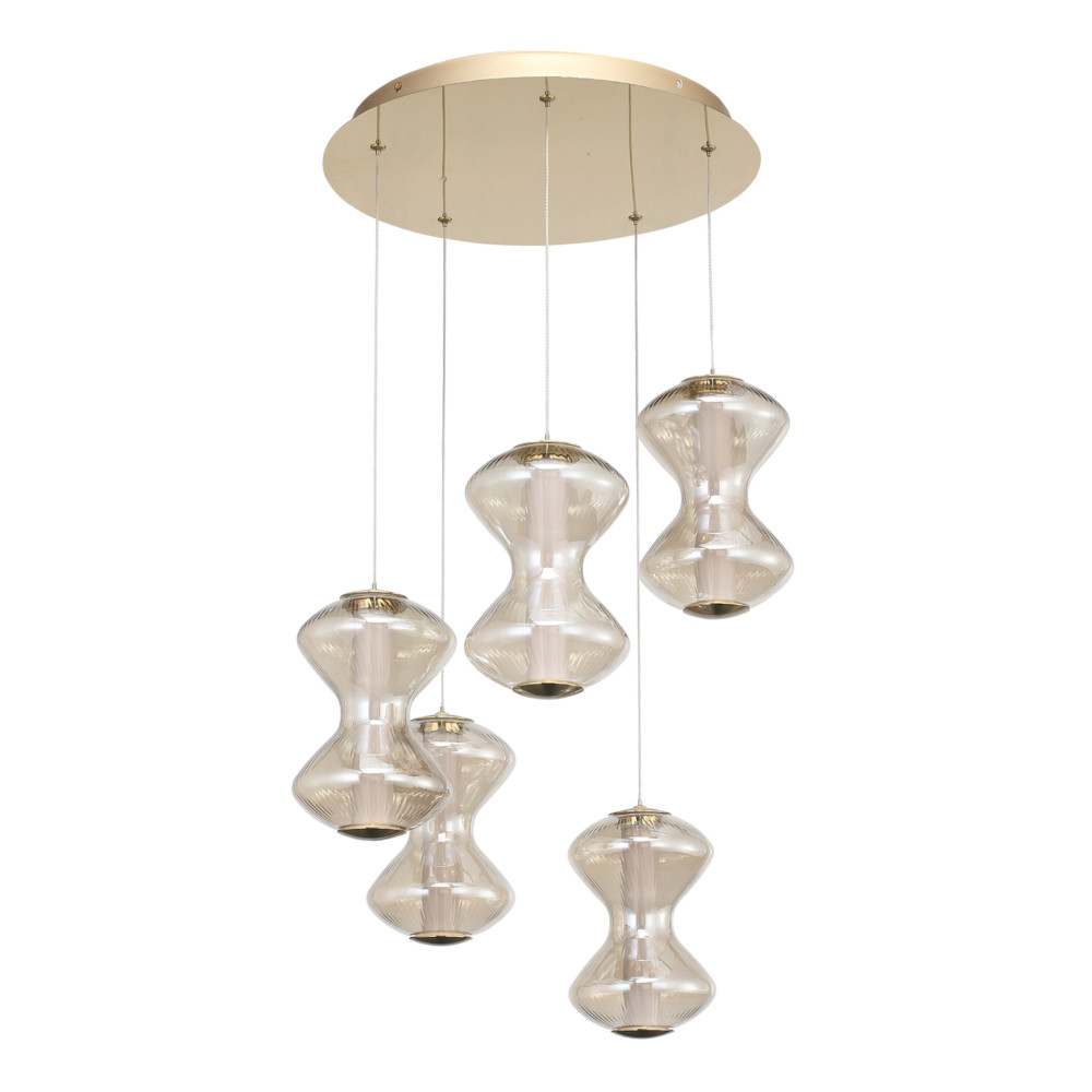 Люстра светодиодная с стеклянными волнообразными плафонами Amphora of Light