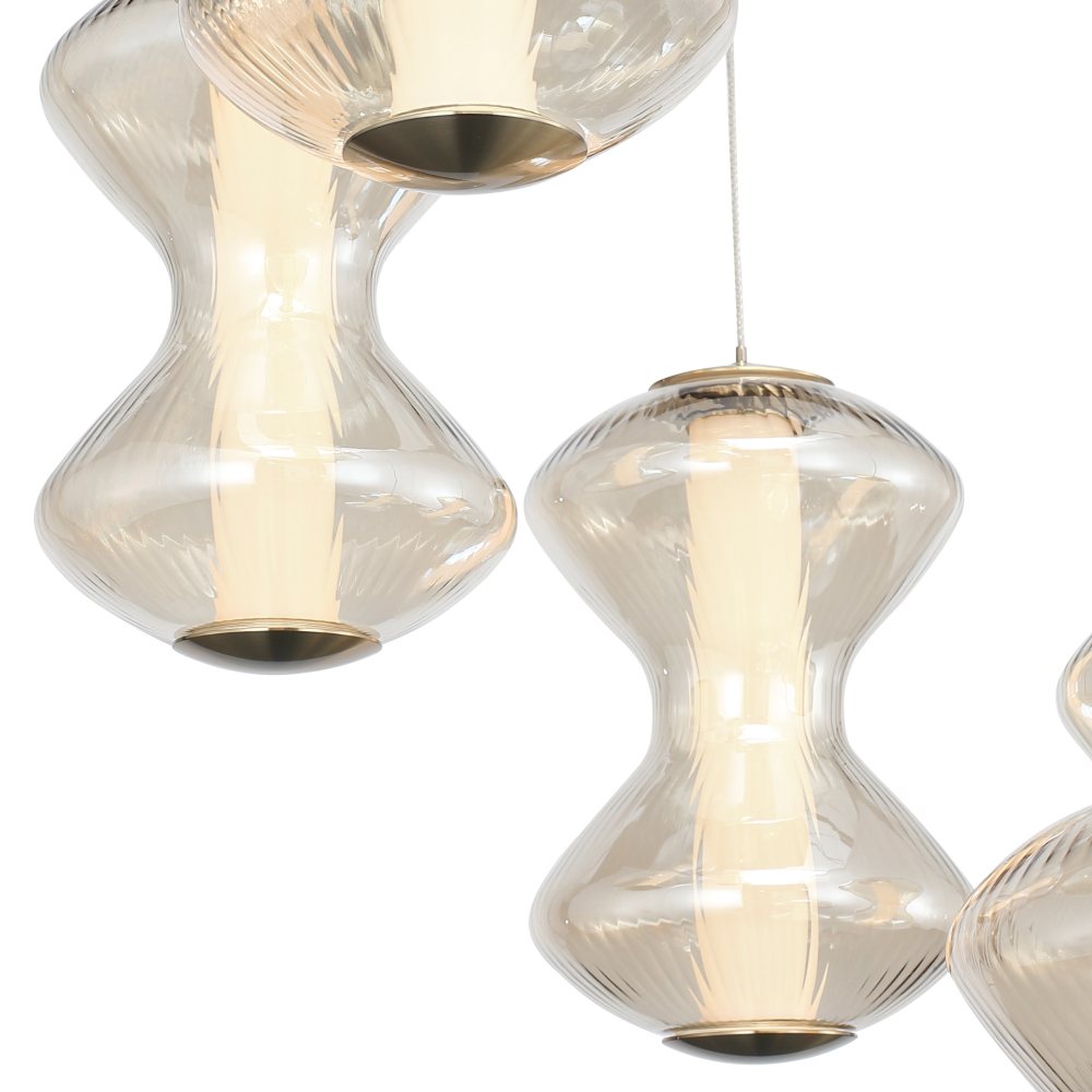 Люстра светодиодная с стеклянными волнообразными плафонами Amphora of Light