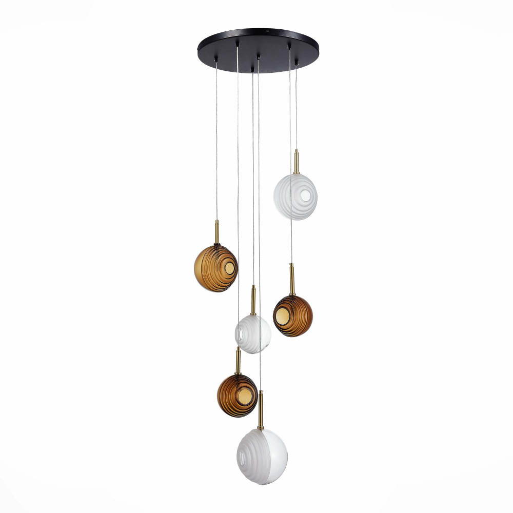 Люстра светодиодная с сферическими стеклянными плафонами Splatter