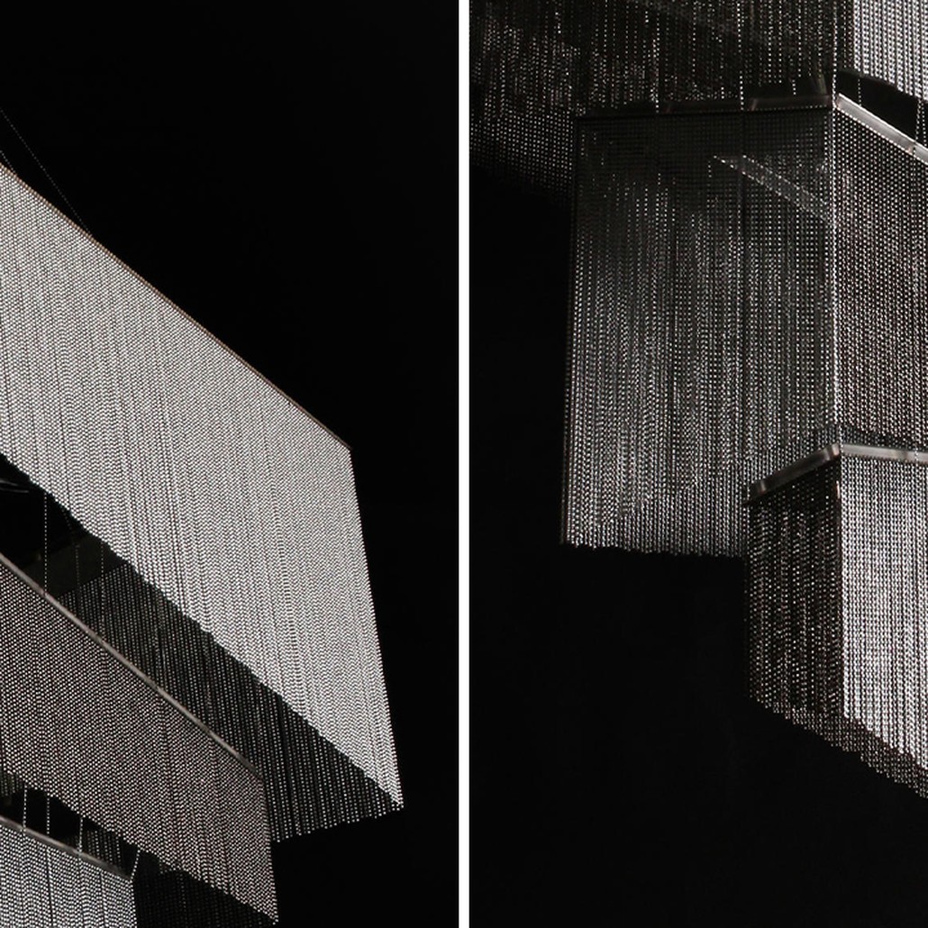 Люстра Серебряные цепочки Willowlamp Geometric Storm Silver