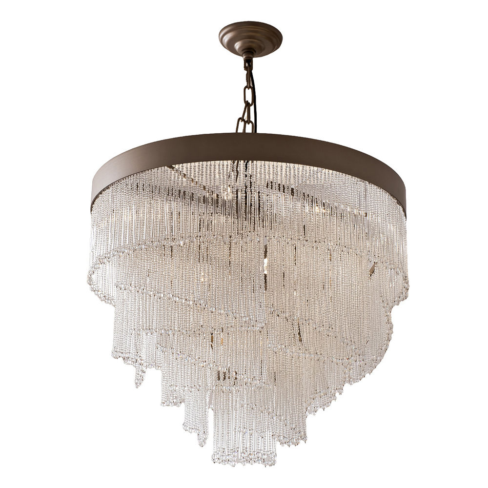 Люстра со стеклянными подвесками в виде круглых бусин Waterfall of Light