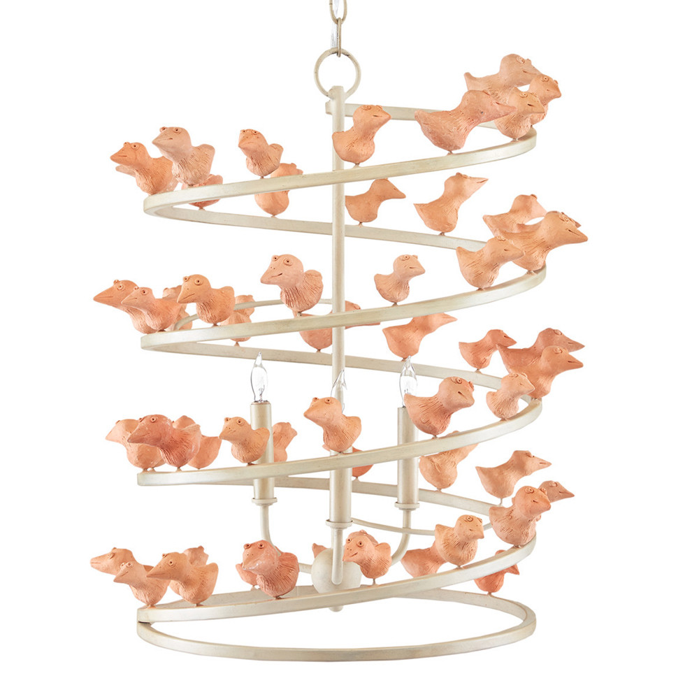 Люстра спиралевидная с фигурками птенцов Playful Chandelier