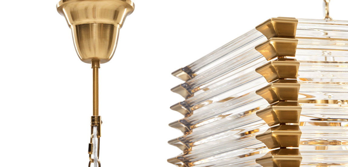 Люстра стеклянная Hexagon Tadesse Glass Chandelier