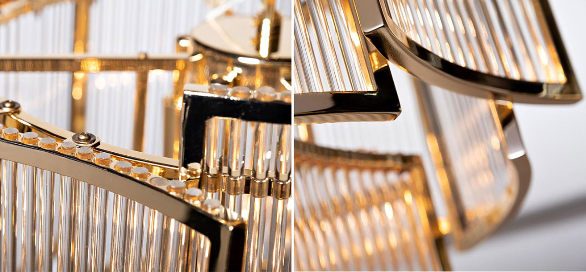 Люстра стеклянная Layering of glass