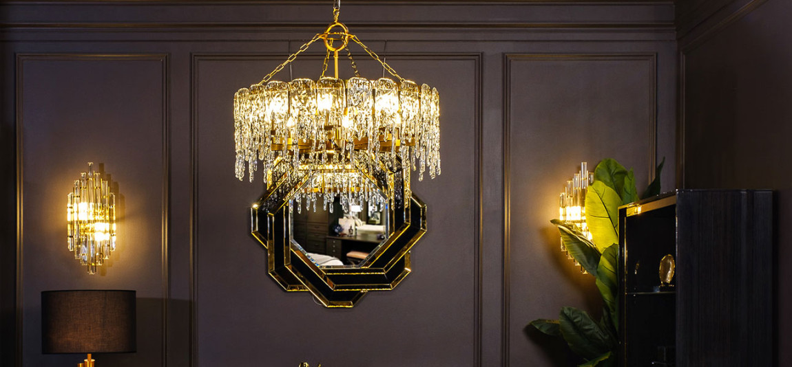 Люстра стеклянная Moon 80 см