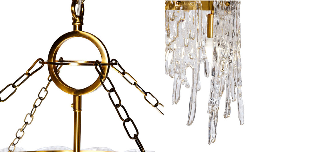 Люстра стеклянная Moon 80 см