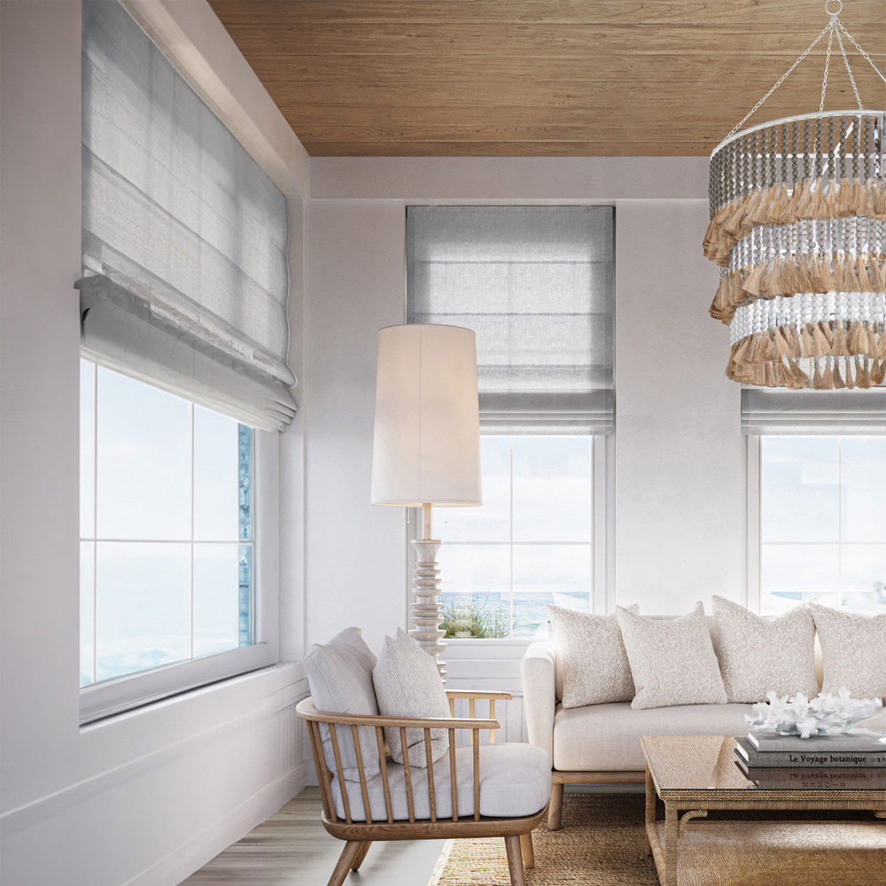 Люстра трехъярусная с декором из круглых деревянных бусин с кисточками Gray Brown Wooden Beads Chandelier