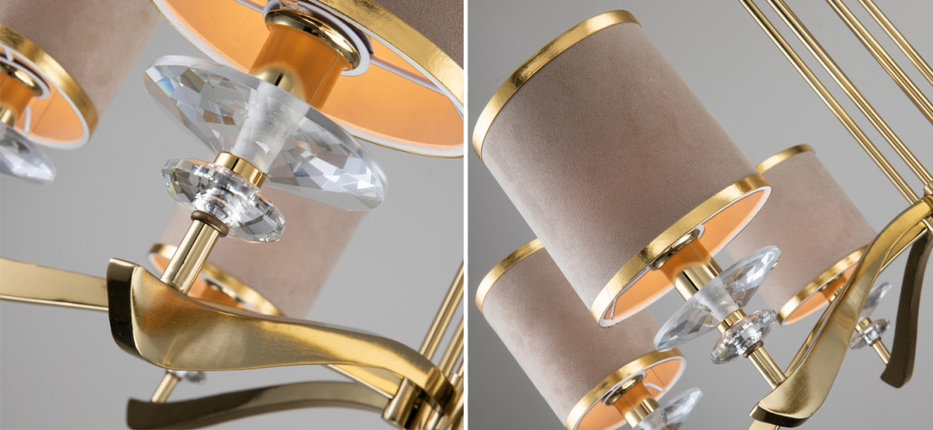 Люстра цвета латуни Salony D78 см