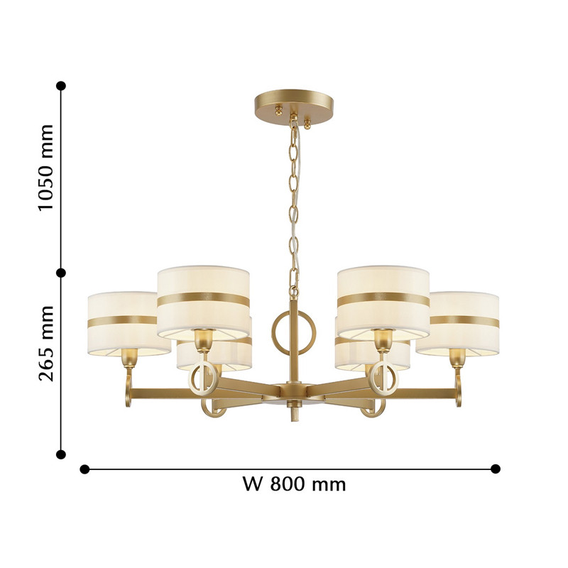 Люстра цвета матовое золото GUENAEL