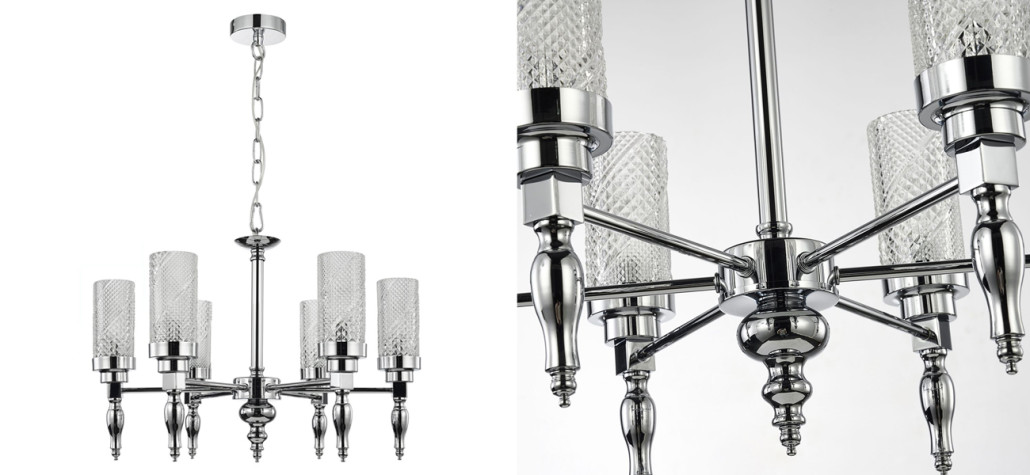 Люстра цвета хром Balusters D55 см