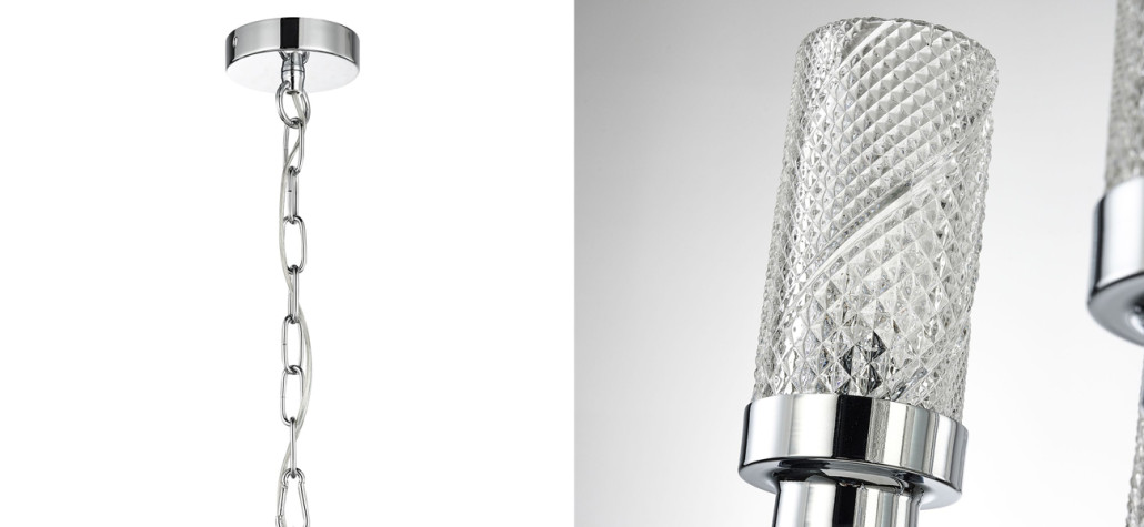 Люстра цвета хром Balusters D55 см