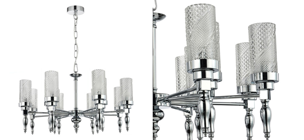 Люстра цвета хром Balusters D70 см