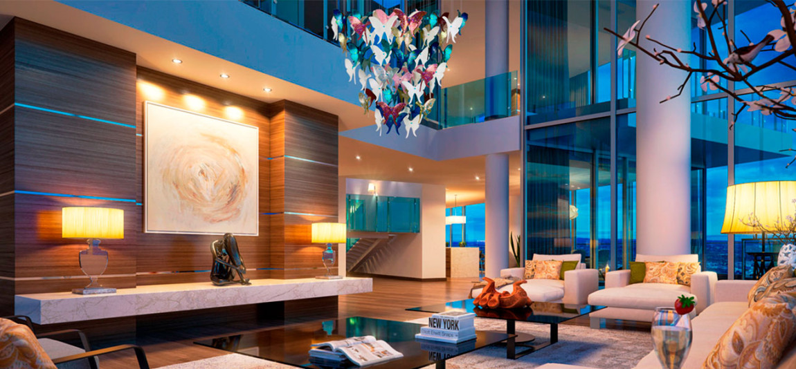 Люстра Цветные Бабочки Светло-Зеленая база Night Butterflies Chandelier Multi Color