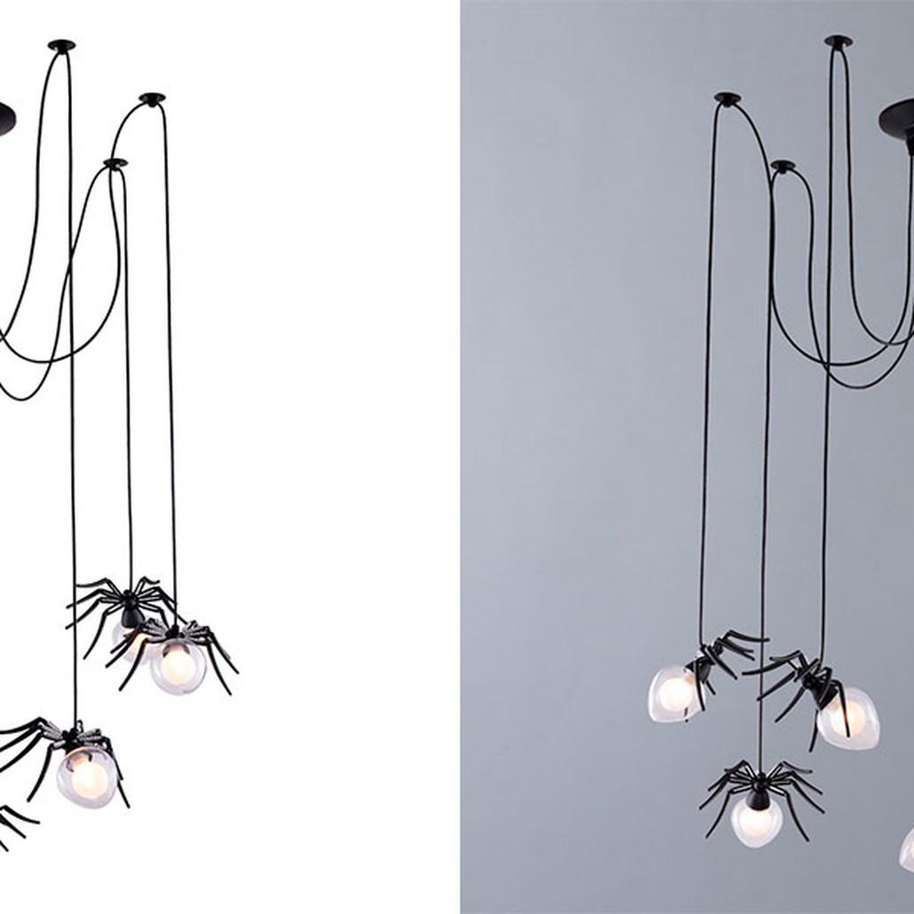 Люстра черная Паук Spiders lamp 7