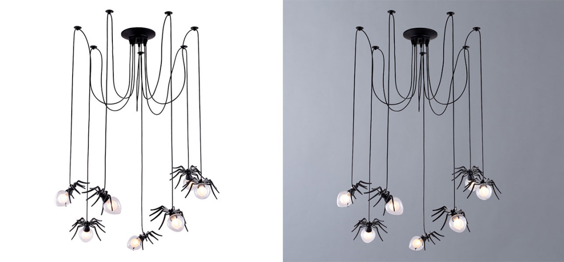 Люстра черная Паук Spiders lamp 7