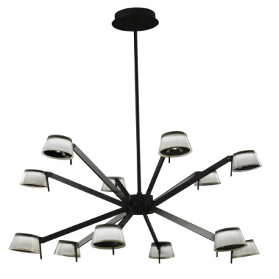 Люстра черного цвета на штанге Noir Supernova