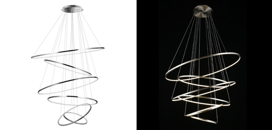 Люстра Шесть Колец Ring Horizontal Quintet Silver 6