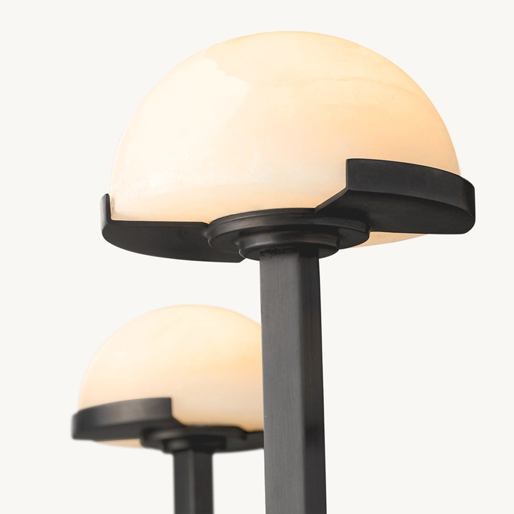 Люстрас 3-мя мраморными плафонами в форме купола Light Warm Light