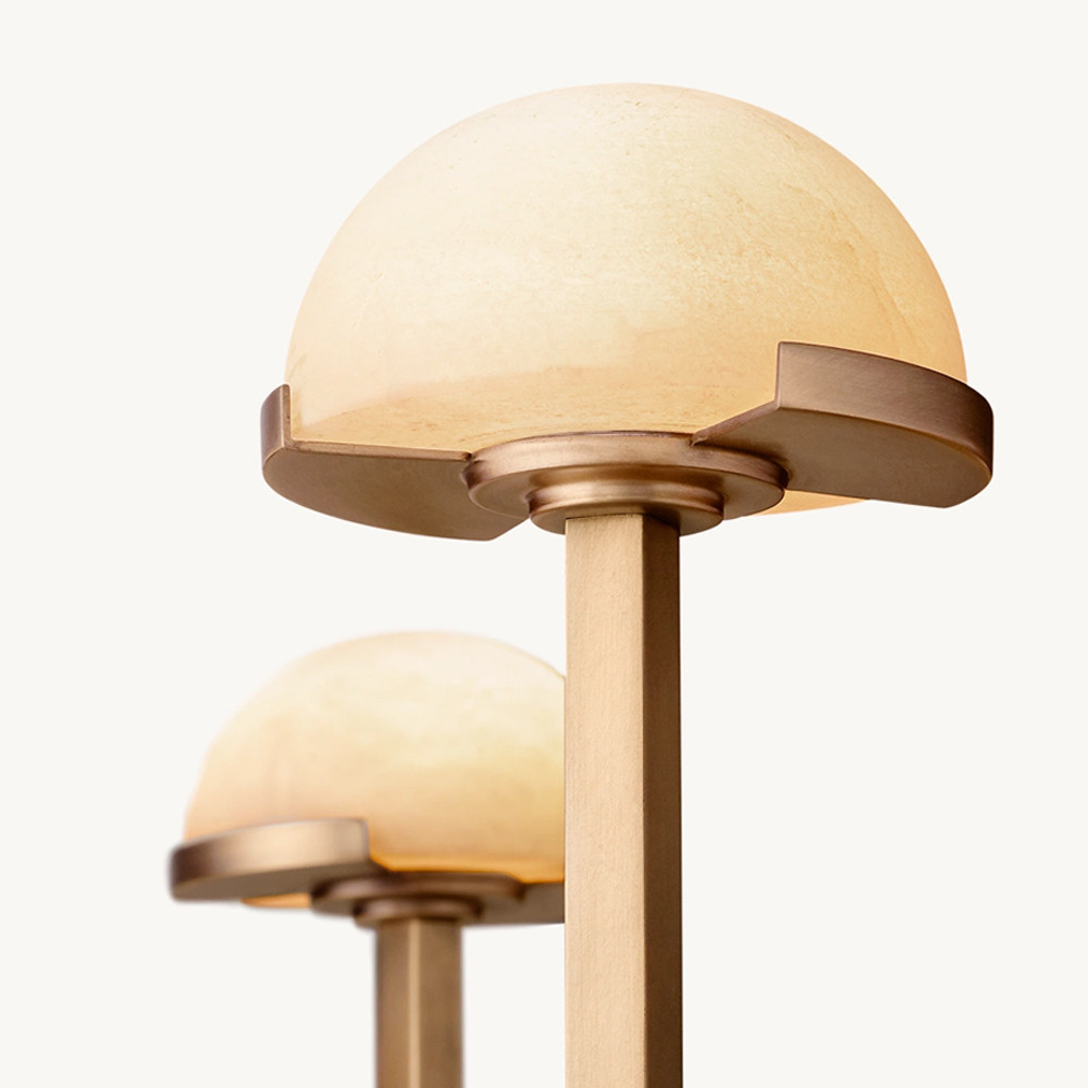 Люстрас 3-мя мраморными плафонами в форме купола Light Warm Light