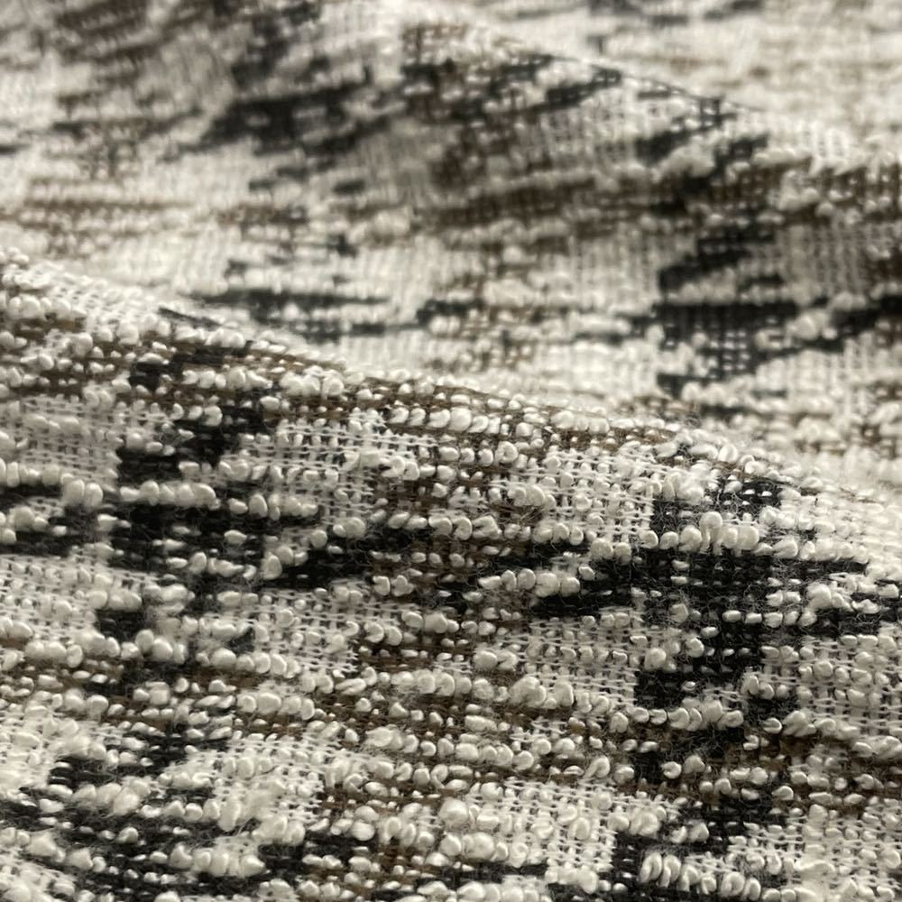 Мебельная ткань Букле коричневый принт 150 см T2-12