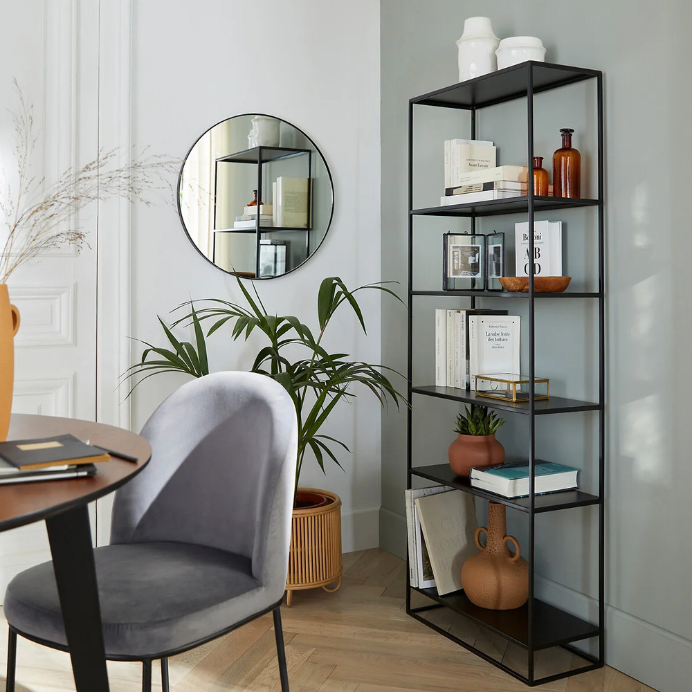 Металлический стеллаж Menzie Black Wide Metal Rack