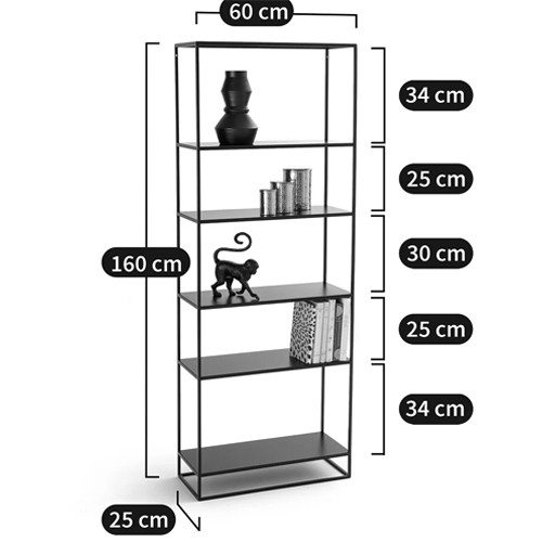 Металлический стеллаж Menzie Black Wide Metal Rack