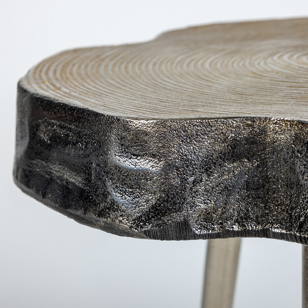 Металлический столик со столешницей в виде слеба Slabby