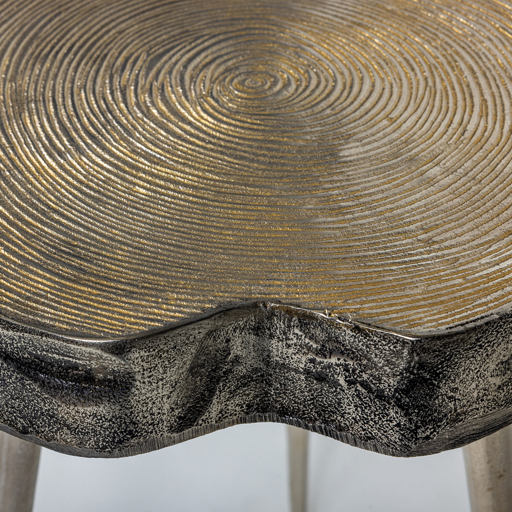 Металлический столик со столешницей в виде слеба Slabby