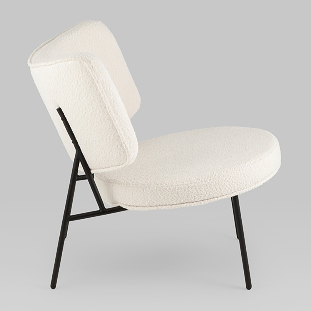 Мини-кресло District Lounge букле белый