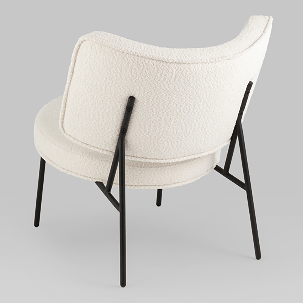 Мини-кресло District Lounge букле белый