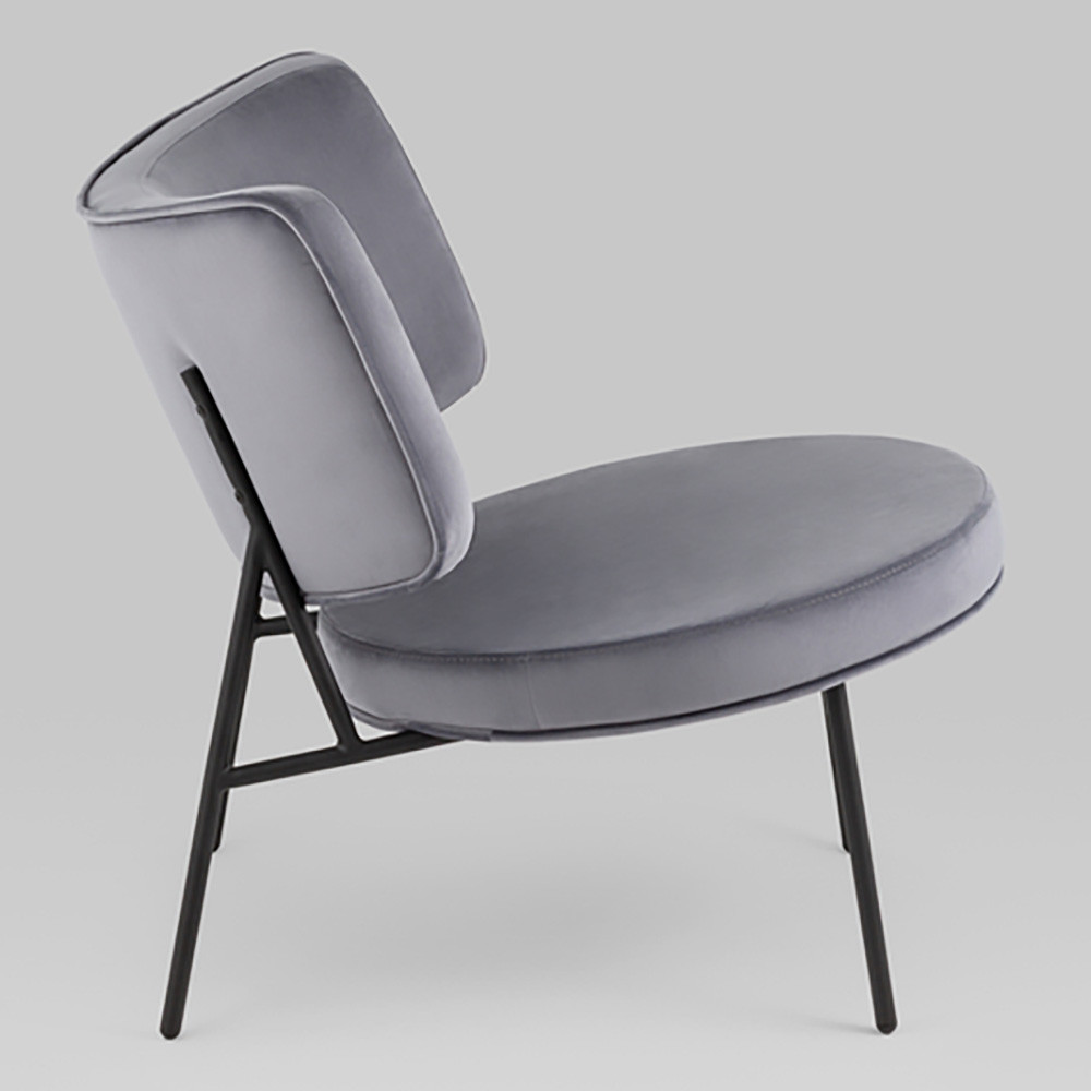 Мини-кресло District Lounge велюр серый