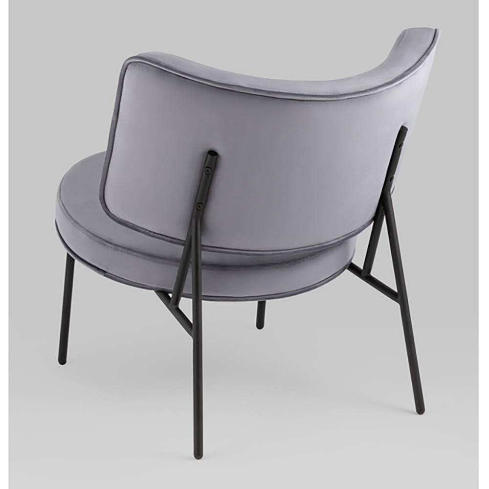 Мини-кресло District Lounge велюр серый