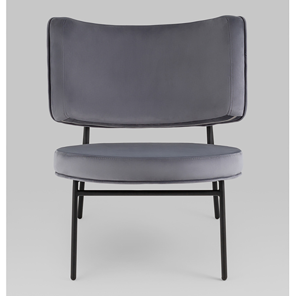 Мини-кресло District Lounge велюр серый