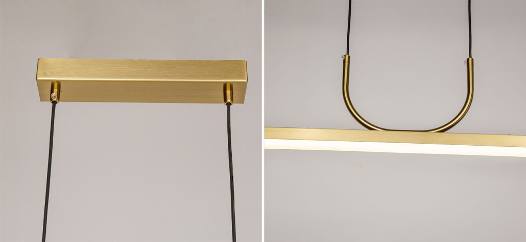 Минималистичная золотая люстра Trumpet tube