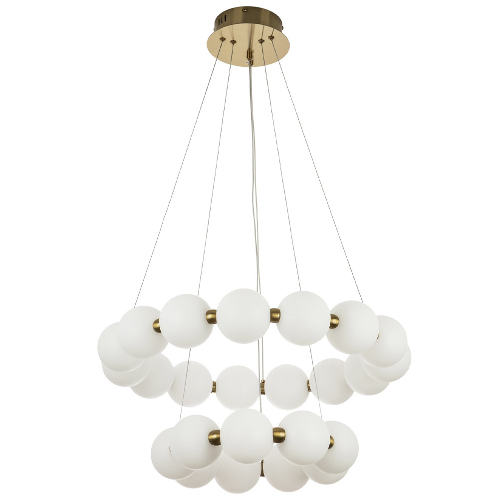 Многоярусная кольцевая люстра с плафонами шары Rings Suspension Light Chandelier