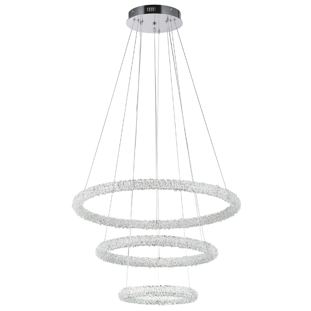 Многоярусная кольцевая люстра с хрустальным декором Gilbertine Crystal Ring Chandelier