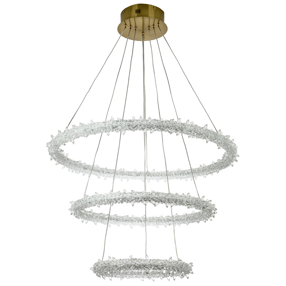 Многоярусная кольцевая люстра с хрустальным декором Gilbertine Crystals Ring Chandelier