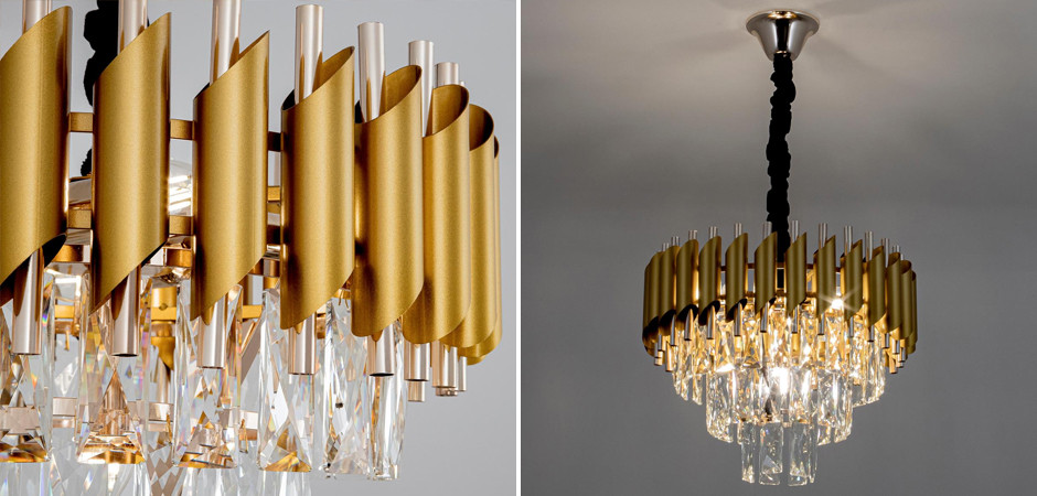 Многоярусная люстра Empire Crystal Gold&Silver