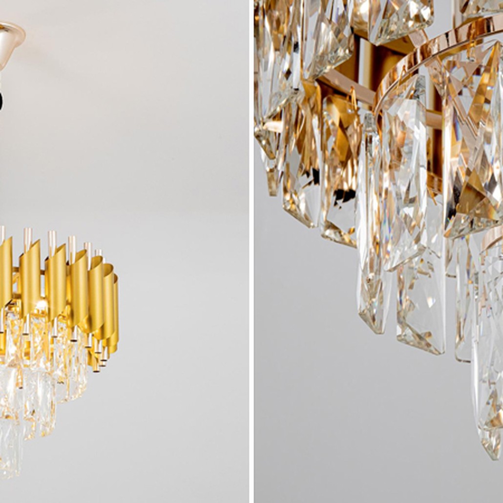Многоярусная люстра Empire Crystal Gold&Silver