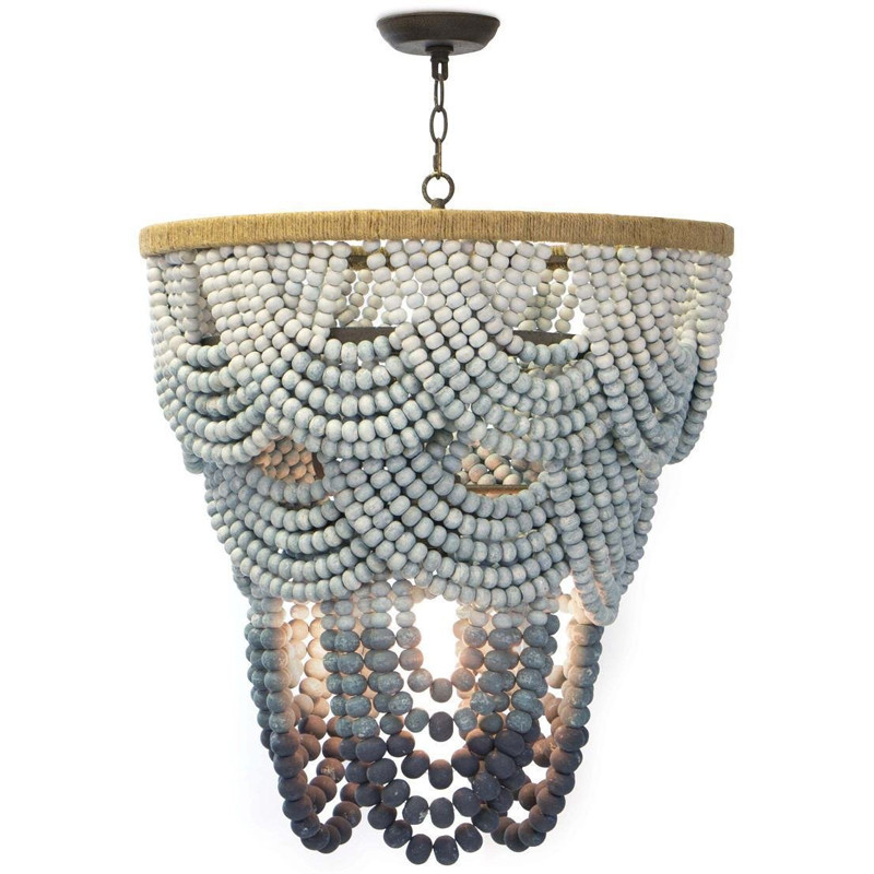 Многоярусная люстра украшенная круглыми бусами Gradient Grey Chandelier