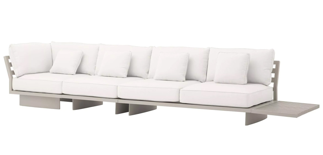 Модульный диван Eichholtz Sofa Royal Palm Белый Бежевый