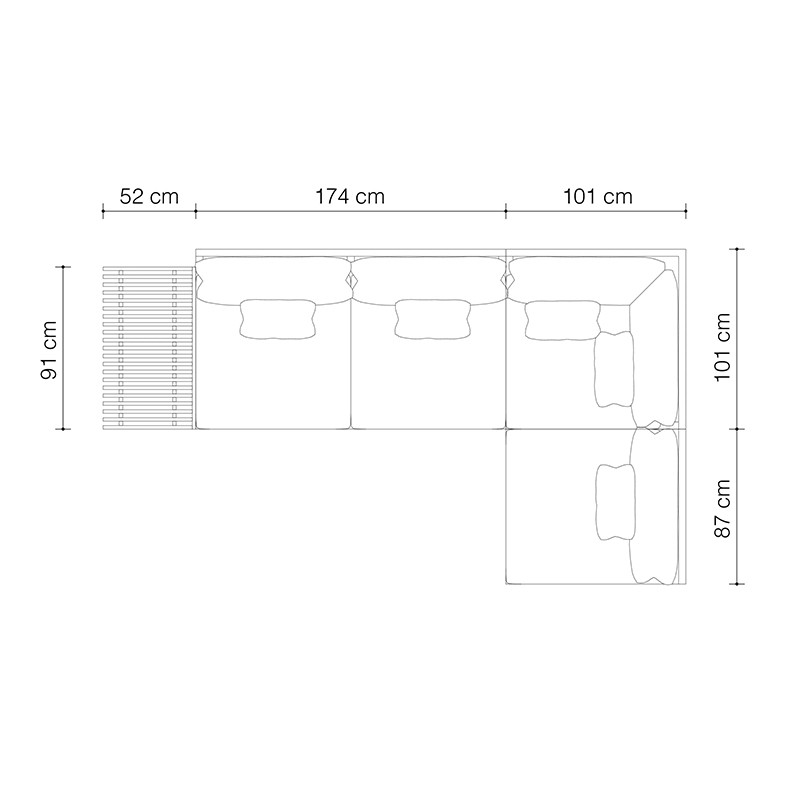 Модульный диван Eichholtz Sofa Royal Palm Белый Бежевый